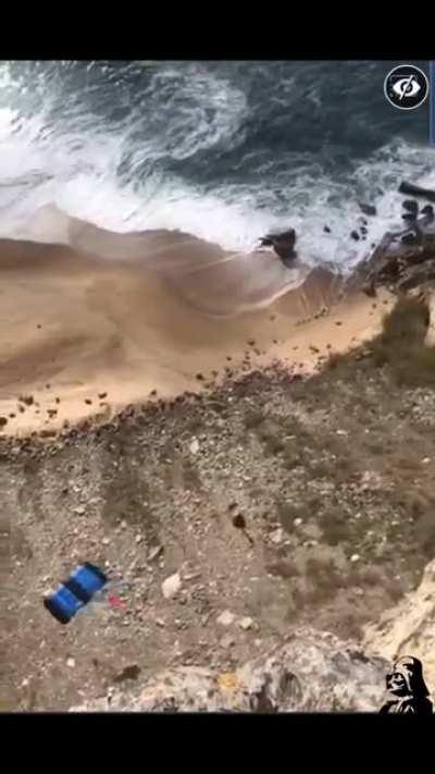 Dudes parachute opens way too late.