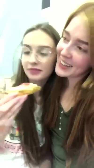 Four friends having a great time