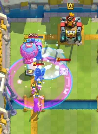 This is kinda obvious, but I never thought how if you freeze grounded Tesla, your wincon can just go for the tower