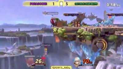 If they’re gonna ban Meta Knight’s ability to camp below the stage, then Steve should get the same treatment.