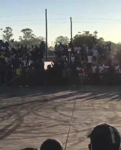 This is exactly why I stopped attending car meets/shows because you have individuals who take it to far. Unbelievable I hope nobody was seriously injured. Stay safe out there guys!