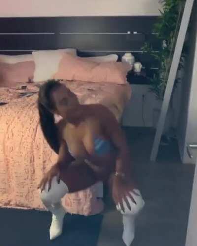 Gabby loves showing it off