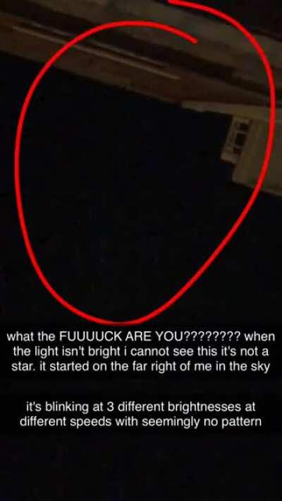 Strange moving and blinking light went across my sky last night. If not extraterrestrial, any idea what it could be?