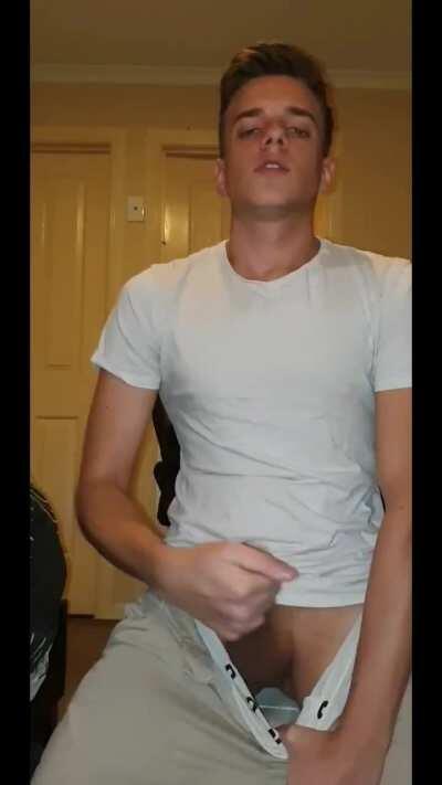 Aussie boy with a massive cock