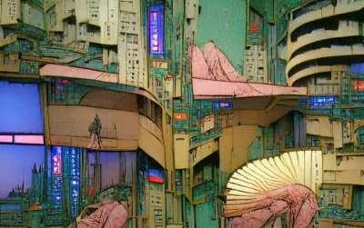Explore AI generated Neo Tokyo with depth mapped zoom