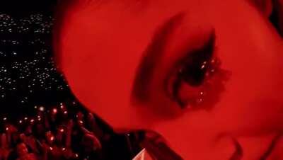 This is what Ari would look like in a POV porn video as she deepthroats dick