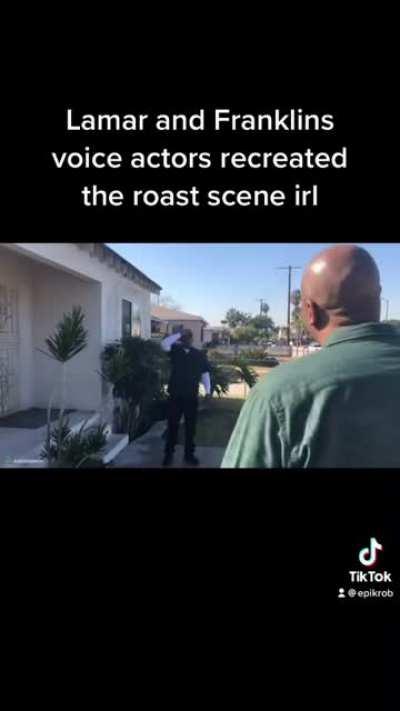 Lamar and Franklins voice actors recreated the roast scene irl