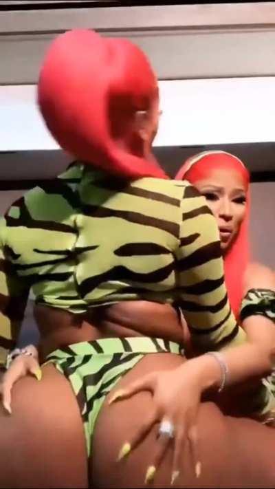 Nicki feeling Meg up