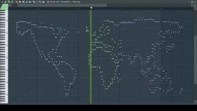 World Map as a Piano Roll