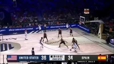 [Highlight] Jalen Brunson was perfect in Team USA's win vs. Spain - 22 PTS | 9/9 FG