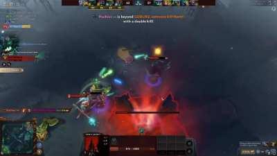 Techies ONE-SHOT Fountain and TRIPLE KILL!