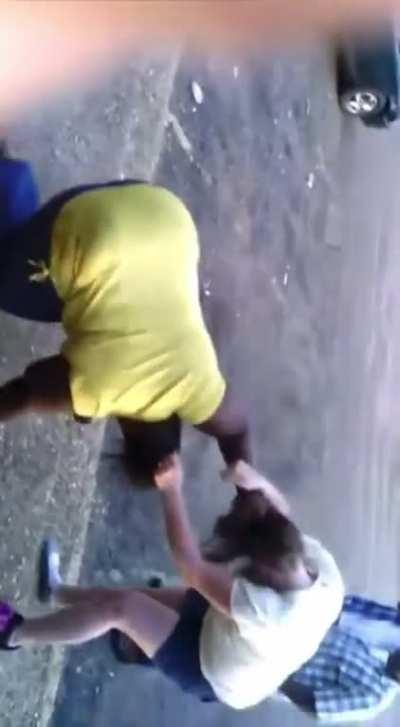 Two women fighting over another man