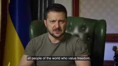 President Zelensky's Latest Address. 24/10/22. Duration 5m55. English Subtitles.