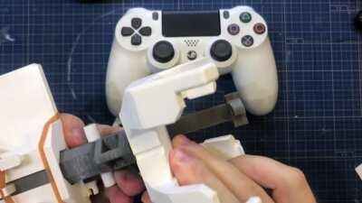 Fully 3D printed flight sim yoke adapter for a gamepad