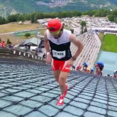 Inside a vertical race