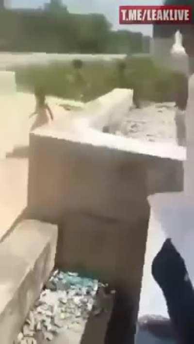 Indian TikToker trying to make a viral video walking next to a train