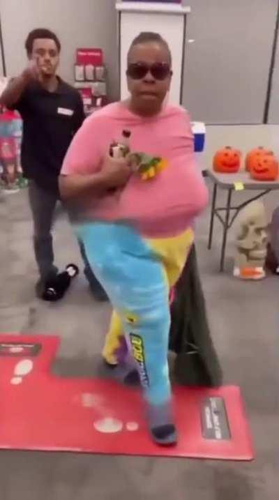 On her mama I guess idk