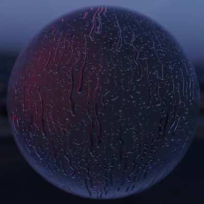 Procedural rainy window shader