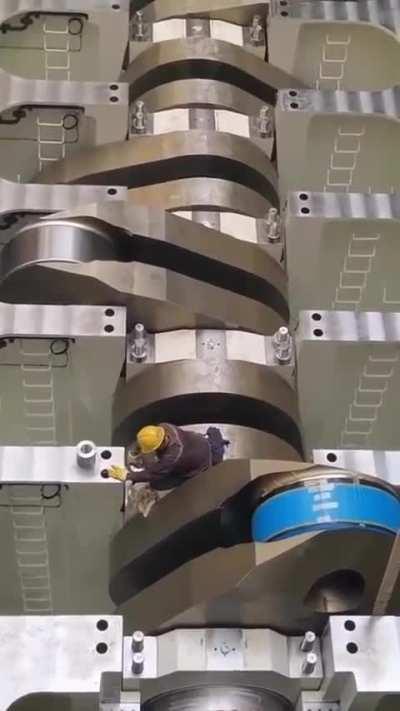 Crankshaft of a ship engine…