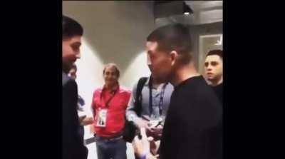 REMINDER: Nate Diaz who can hardly put together coherent sentences, flustered Braindead enough to threaten Nate and then storm off like a pussy.