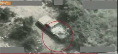 Saudi air forces bombed Houthis vehicle-supply position inSaada front. Yemen - Saada (date unknown)