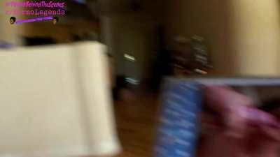 Taylor Rain ⛈️☂️ watching herself swallow cum on camera behind the scenes 🥰