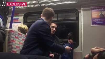 Drunk guy on train goes on racist rant about polish Joker lookalike drinking