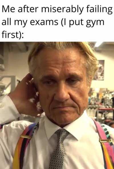 Don't gotta learn if I can bench my IQ (I'm very stupid)