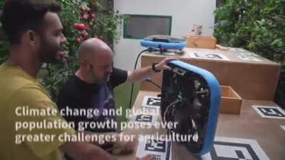 Drones pick apples in Israel .

The drone is able to determine the degree of ripeness of apples, the level of sugar content , whether they have any diseases or worms.

The farm also has machines that pollinate apple blossoms instead of insects and determi