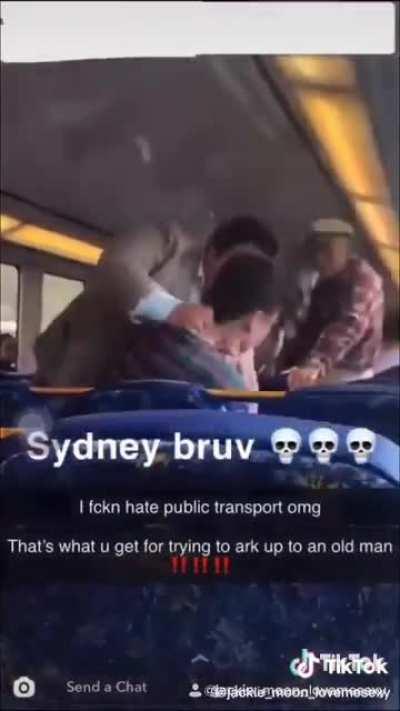 Teenager starts a fight and gets man handled