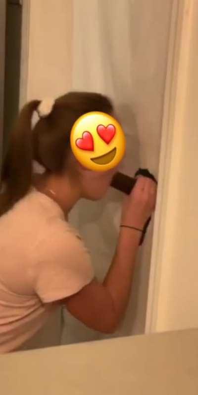 This hotwife draining me through a glory hole
