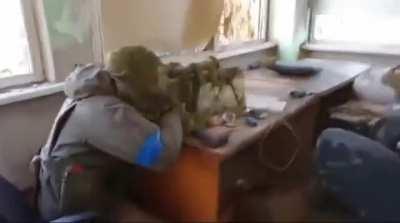 Foreign legion sniper working in the Ukrainian army. October 2022