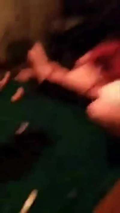 She's taking advantage of her on pool table