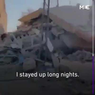 The destruction caused by the bombardment of the occupation forces