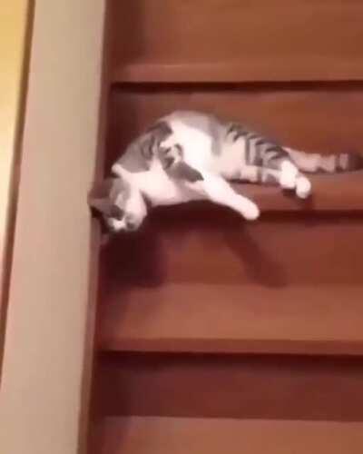 Flowing down the stairs