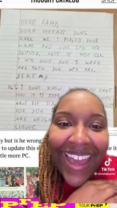 Writing a letter to santa