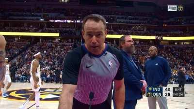 [Highlight] Rick Carlisle cannot believe that his challenge was unsuccesfull (with replays of the play). The offensive foul call on Myles Turner stands, instead of 4th personal foul call on Jokic in the 2nd quarter.