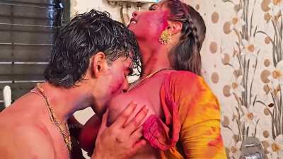 Bathe with bhabhi in holi