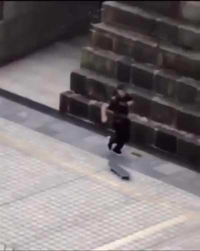 Trying To Skateboard In A Windstorm