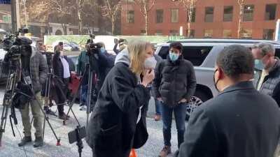 MAGA lady yells at Chuck Schumer & says the right-wing terrorists made her 