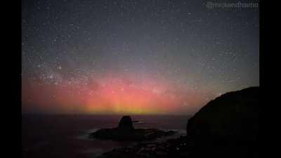 Timelapse of the Aurora Australis. 31/10/21 Cape Schanck, Victoria.