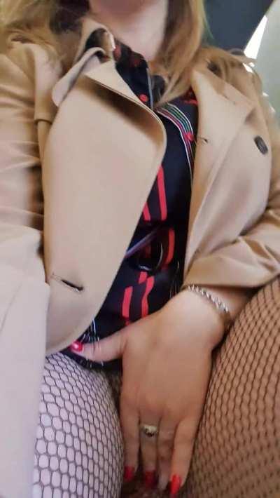 Suddenly on the train I felt a little horny. So, I discreetly began to tease my pussy, so that no one would see.