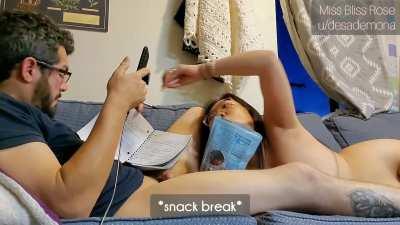 During his 3hr online course, we set up the camera and let it run while I kept him 