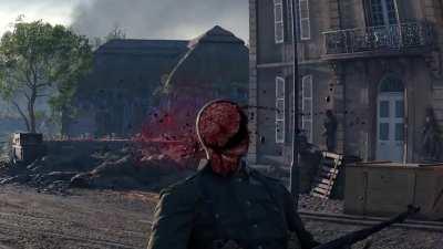 Shot him so hard his brain phased out of his head