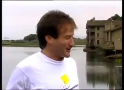 Laurie McLaurin making her son Robin Williams belly laugh 