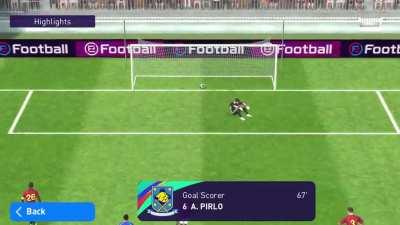 Pirlo halfway line banger!!! He is really good at sitting deep and distributing the ball. This time to the goal