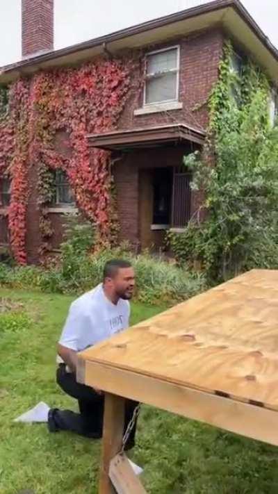 WCGW backflipping off a table