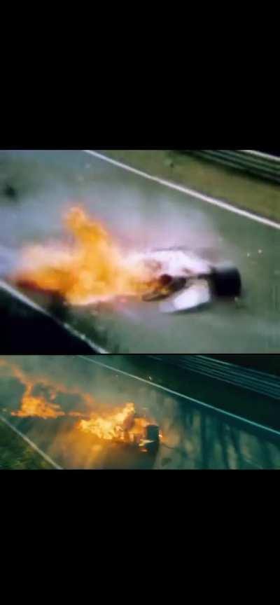 How the movie “Rush” depicted Niki lauda’s crash Versus real footage.