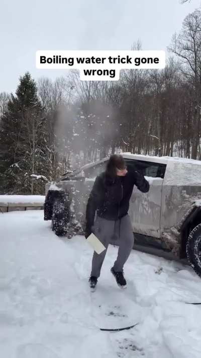 Splashed boiling water on his face