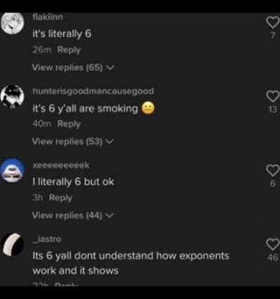 TikTok trying to understand basic math (impossible)